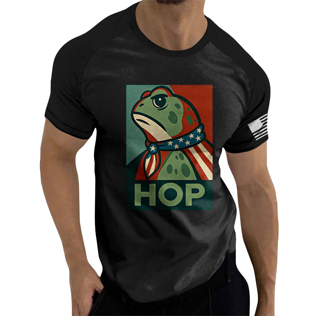 Men's Short-sleeve Top With U.S. Political Raglan Sleeves