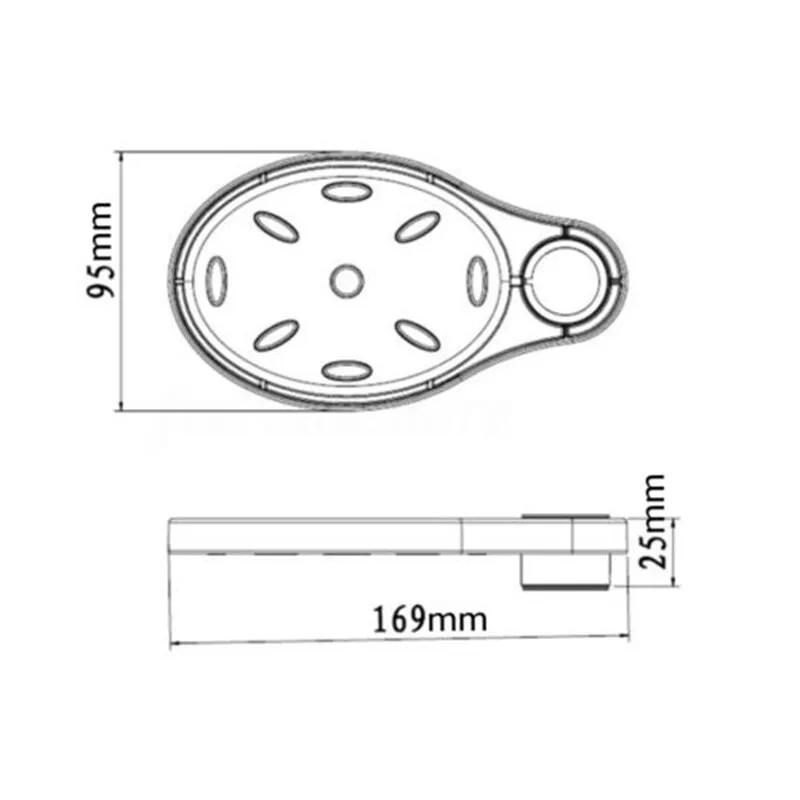 1PC 19-25mm Plastic Soap Dishes Box Soap Holder Shower Rod Slide Bar Storage Rack Transparent Holder Bathroom Accessory