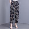 Pantaloni Estivi Donna Vita Alta Taglie Forti Vita Elastica Pantaloni a Lanterna Floreali