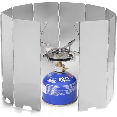 Outdoor Folding Cassette Stove Aluminum Wind Shield Camping Picnic Cooking Flat Gas Stove Alcohol Stove Windproof Cover