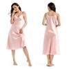 Medium and long slim-fitting sexy big V-neck suspender nightdress, light luxury and elegant temperament pajamas women's summer loungewear
