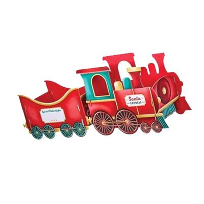 Christmas Whimsical Train Decor Toy With Removable Gift Compartments Holiday Display For Family Joy