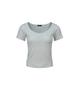 Maegolenseoul Tri-Eclipse Embroidered U-Neck T-Shirt Gray