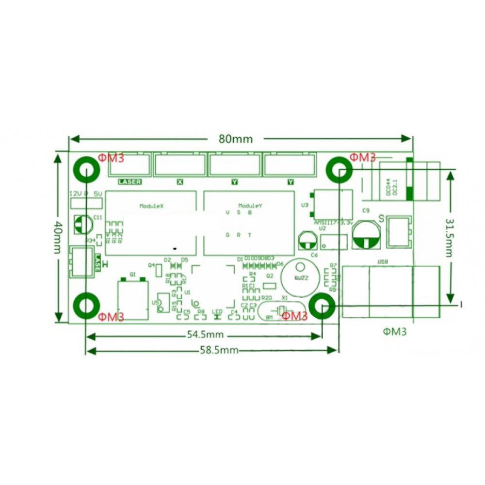 Grbl Control Board USB CNC Engraving Machine Laser Engraving Mainboard 32-Bit CPU Processing  CNC Engraving Machin Control Board