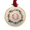 DIY Embroidered Christmas Ornaments Personalized Initial A–Z Monogram Embroidery Set Mini Handmade Christmas Embroidery Kit for Beginners