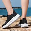 Summer New Breathable Mesh Shoes Outdoor Non-slip Walking Shoes Comfortable Men Sneakers Loafers Slip On Knitted Casual Women
