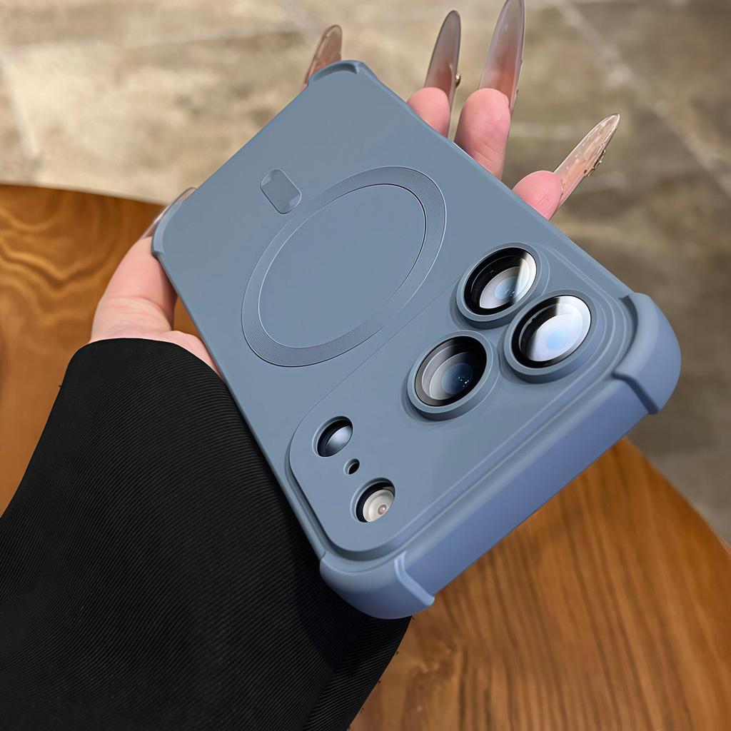 Magnetic Skin-Feel Drop-Proof Case with Lens Film for iPhone 17 Pro Max