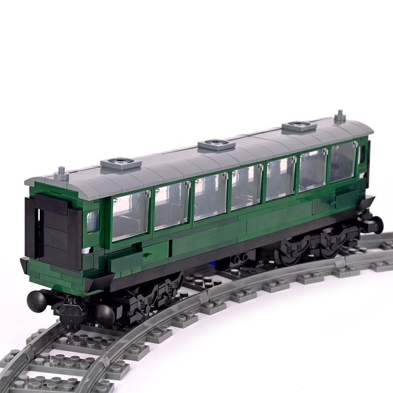 MOC City Idee Creativă Tren Rheingold Etajat Vehicul de Transport Vagon Blocuri de Construcție Cărămizi Copii DIY Jucării Tehnice