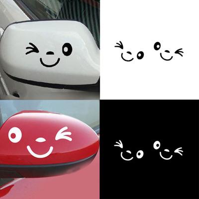 Adhesivo creativo para coche con cara sonriente para mascotas extraíble