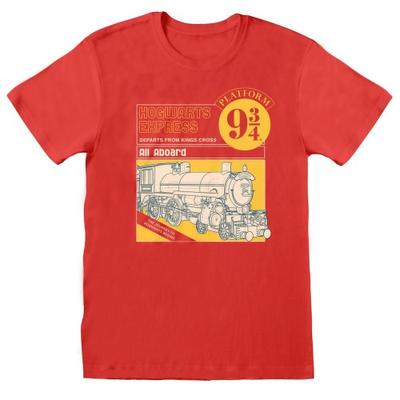 HARRY POTTER Unisex Adult Manual Cover Hogwarts Express T-Shirt