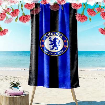 Chelsea Logo Print Beach Towel, Large Soft Quick Dry Towel for Beach Camping Swimming
