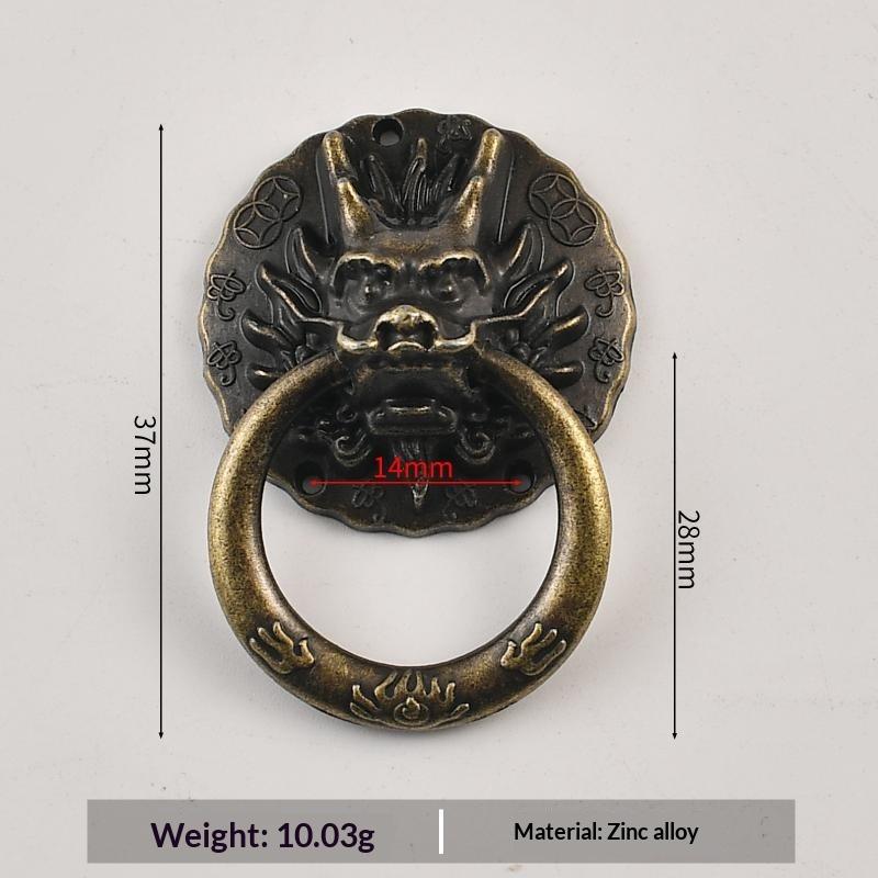Antique Lion Head Handle Zinc Alloy Small Size Chinese Style Drawer Pull Handle