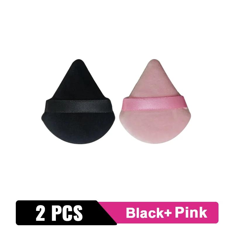 2/6ks Triangle Powder Puff Houba na make-up na obličej Soft Velvet Cosmetic Puff Blender Beauty Foundation Sponge Make-up příslušenství