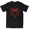 Camiseta Him Band Ville Valo Heartagram Love Metal Verão Streetwear Camisetas Camiseta Tendência para Mulheres Camisetas de Manga Curta