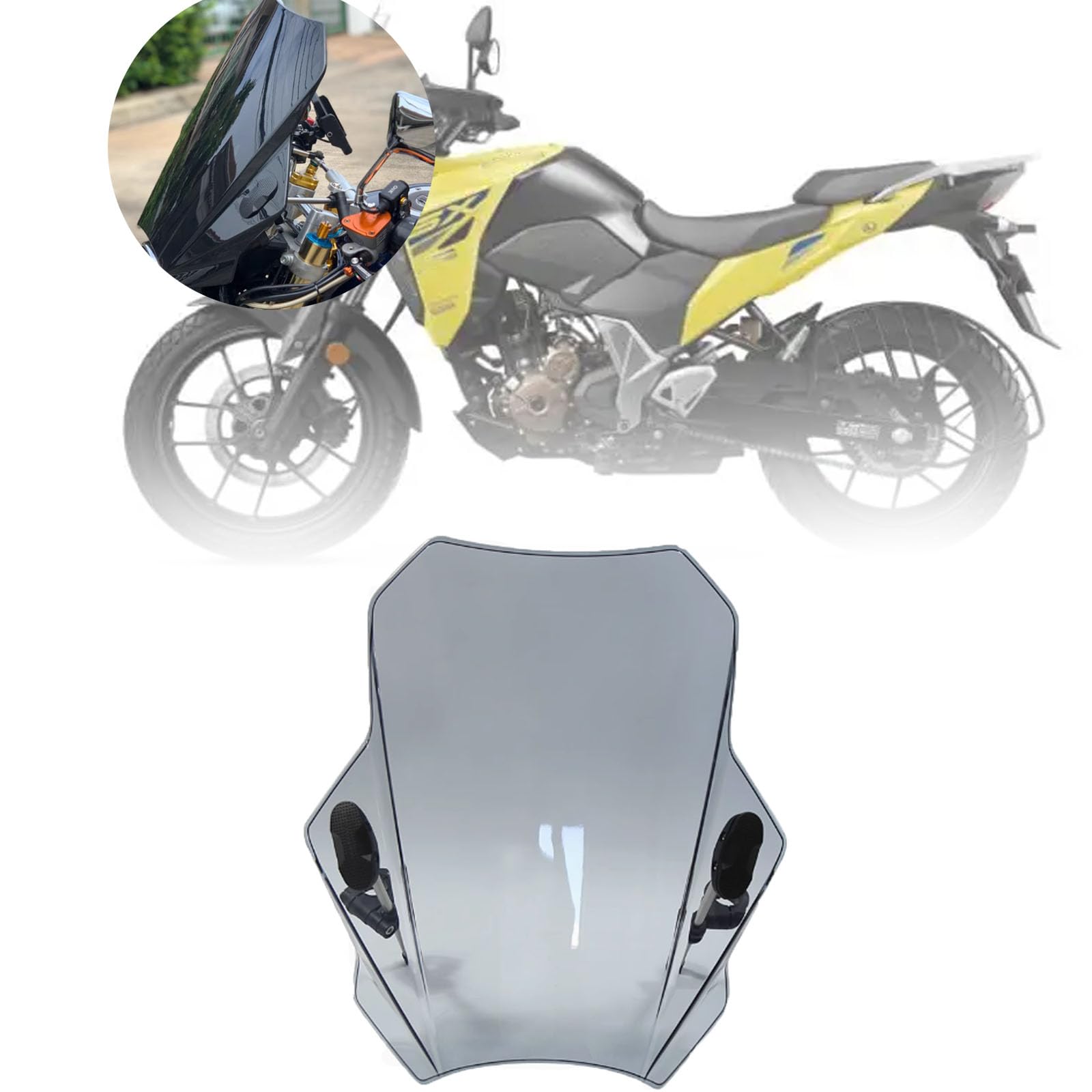 

Для 250 SX 250sx 250SX 2024 2023 2022 Аксессуары Ветровое стекло Мотоциклетный ветровик Щиток Дефлектор Передний обтекатель V-Strom v-strom V-Strom (Серый)