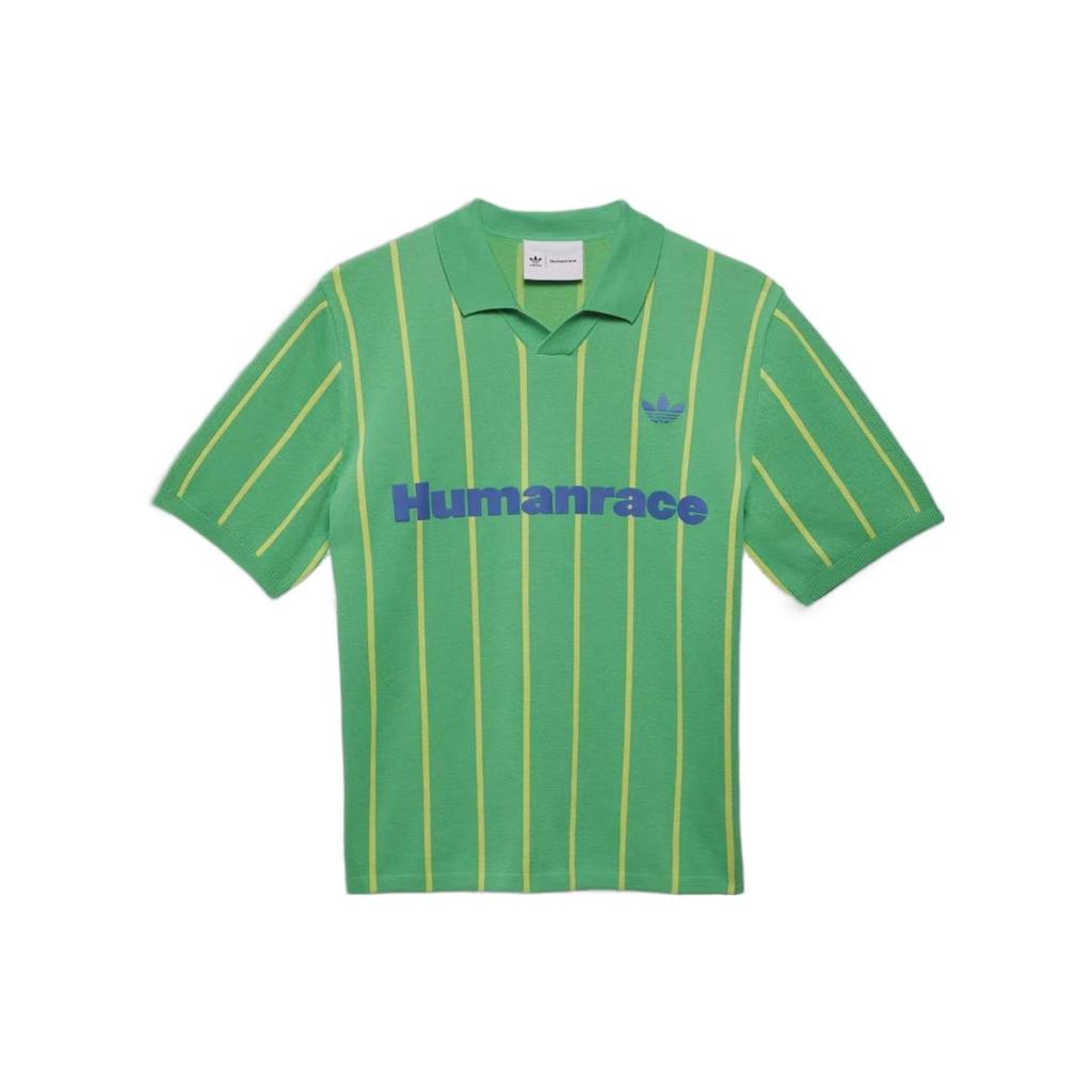 Adidas X Pharrell Williams Knit Jersey Semi Screaming Green Unisex Tops HU1106