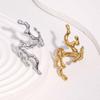 Stainless Steel Geometric Opening Rings for Women Fashion Gold Silver Color Irregular Adjustable Finger Ring Jewelry Gifts