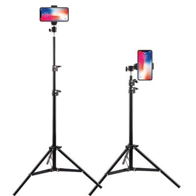 Yüksek 160 cm Siyah Taşınabilir Dijital Kamera Tripod Braketi Telefon Selfiie Makinesi Çok Fonksiyonlu Tripod