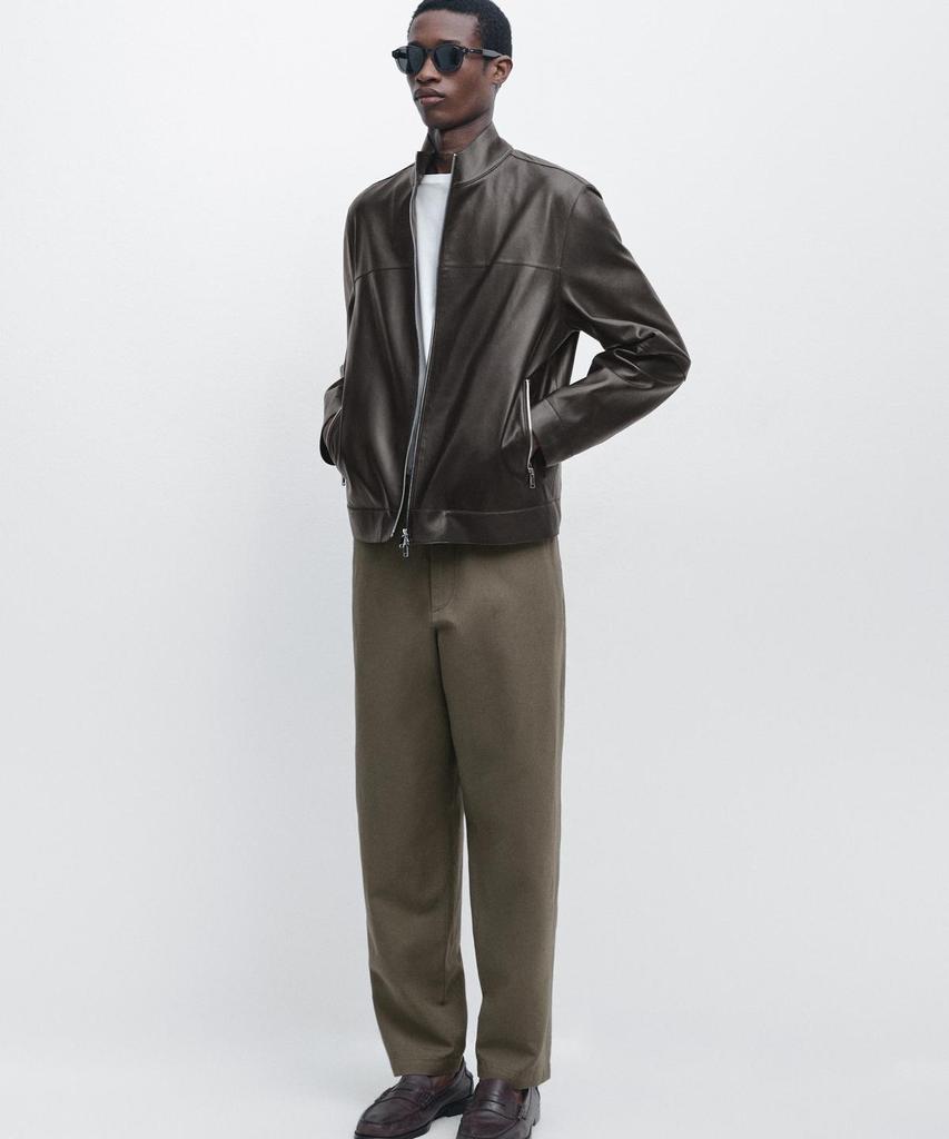 Masimodutti Cotton Linen Tapered Fit Pants