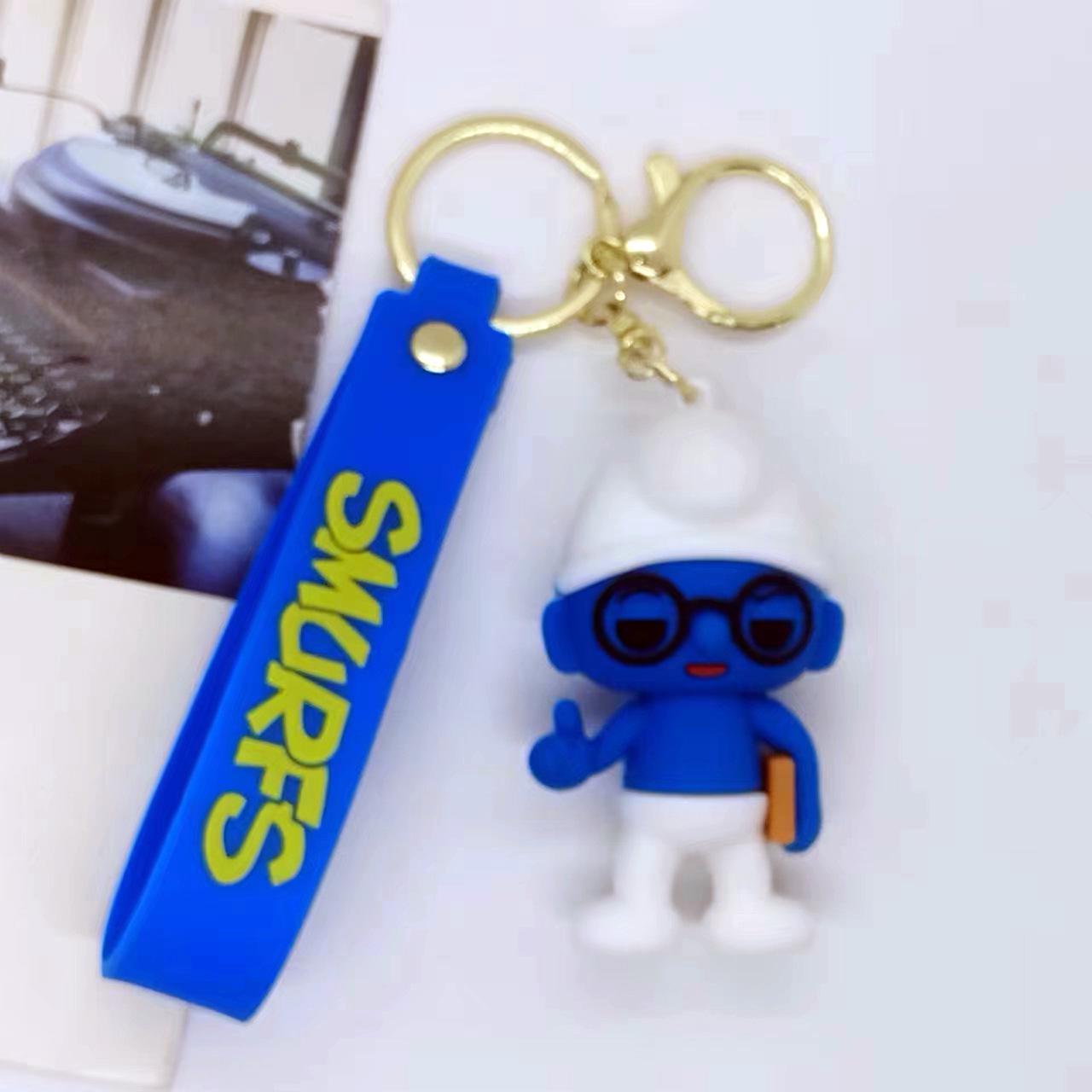 

Cartoon Smurfs Doll Keychain Pendant for Bags and Cars - Blind Box Gift OPP
