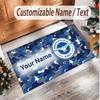 Personalized Crystal Velvet Carpet Brighton & Hove Albion Football Pattern Non Slip Floor Rug