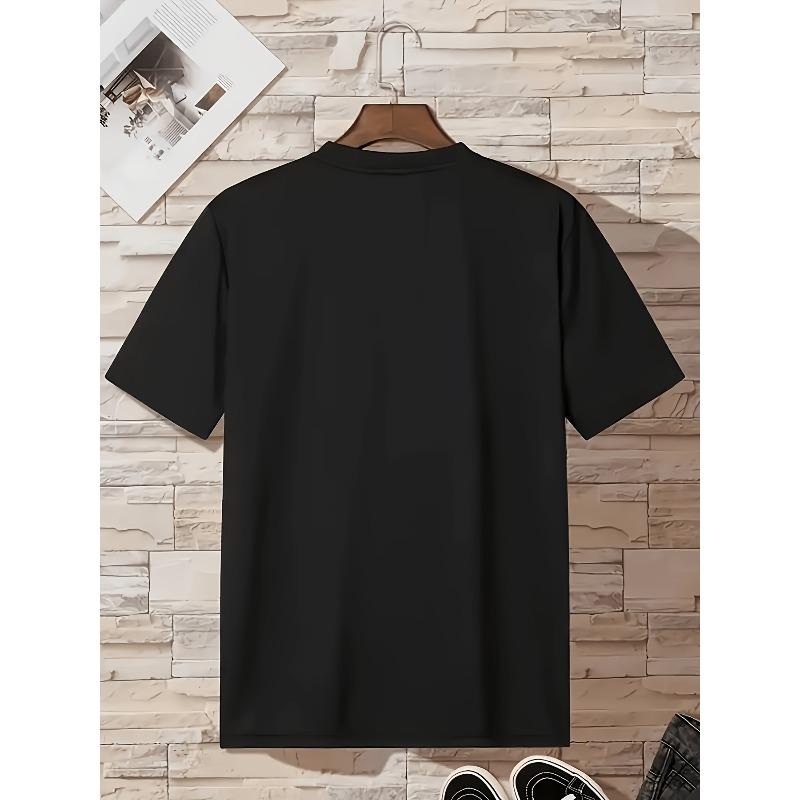 European sizes Men'S T-Shirt Niche High-End Healing Floral Text T-Shirt Men'S Loose Drop Shoulder Short Sleeve Spring And Summer Street