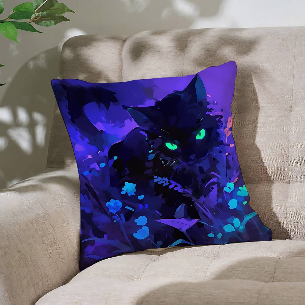 Quiet And Ethereal Blue Customizable Square Pillowcases Stylish And Soft Perfect For Beds Cars And Sofas