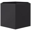 Black Hexagonal Planter 69 x 60 x 45 cm Steel