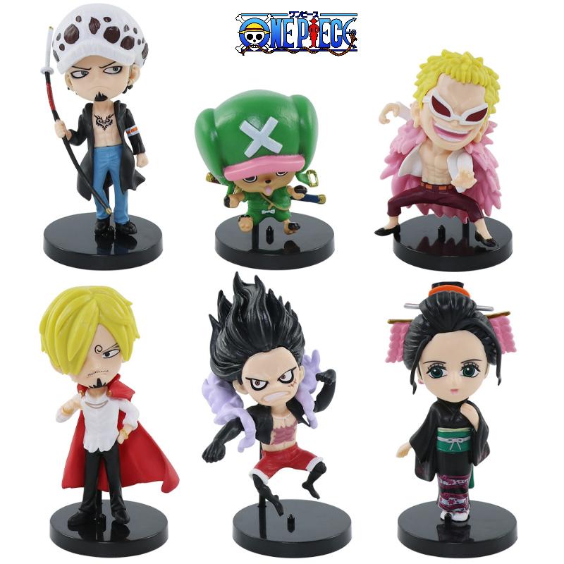 Piece 6pcs One Luffy Sanji Pvc Action Figure Model Home Decoration Toy Gift Fans