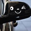 Black Smile Face Design 3D Decal Decoration Sticker for Car Side Mirror Rearview