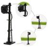 Traffic Signal Lights, 2-Light Type, Black Metal Light Post, 3-Pack, 1/150 Scale, for Railway Models, Building Models, Dioramas, Education, DIY