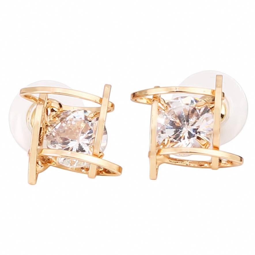 

Модные женские украшения для ушей, квадратные милые универсальные серьги золотой