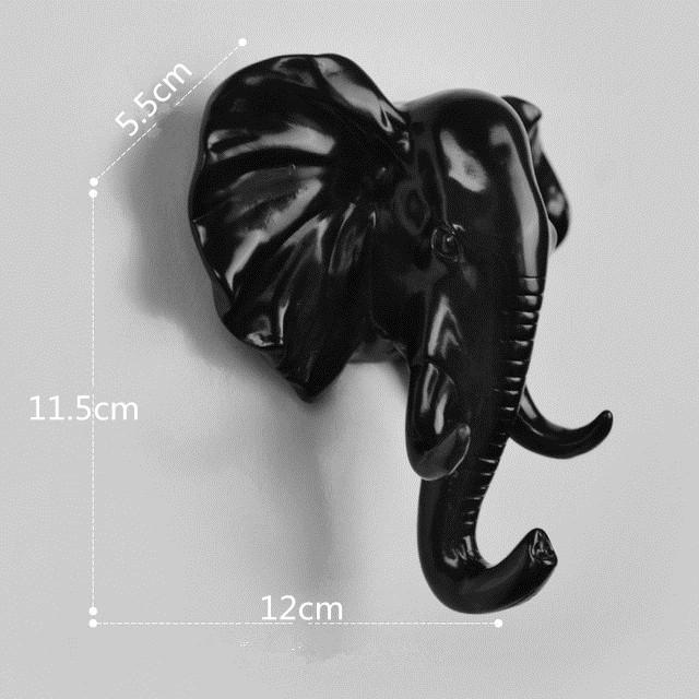 Home Decorate Wall Art Hook Resin Simulation Animal Head Craft Storage Hanger for Clothes Keychain Hat Room Decoration Accessori