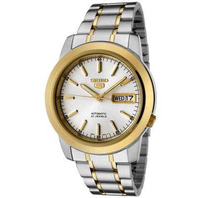 5 Automatic Watch Model SNKE54 White Dial Two-Tone Stainless Steel Men's Design