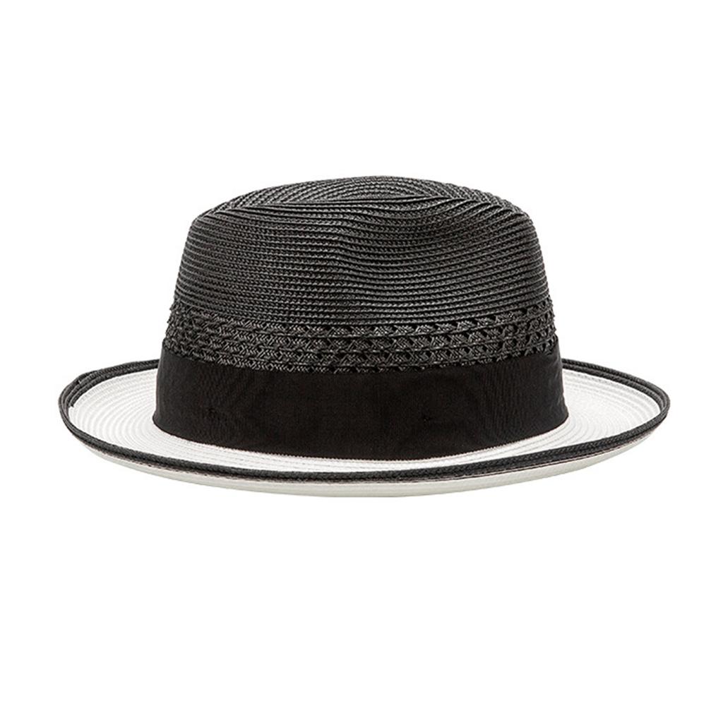 Elegant Raffia Panama Hat With Feather Detail Unisex Foldable Travel Accessory For Beach Party