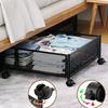 Storage Container with Wheels Tool Free Assembly under Bed Shoe Organizer Bin Drawer for