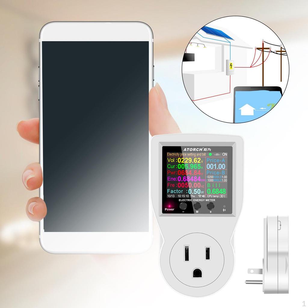 Smart Socket AU Adapter Big Screen Power Metering for Home Appliances Style A