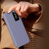 Funda tipo cartera con tapa y ventana Smart View para Samsung Galaxy S25+ Plus, Morado