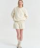 Raverous Wave Logo Terry Shorts Cream