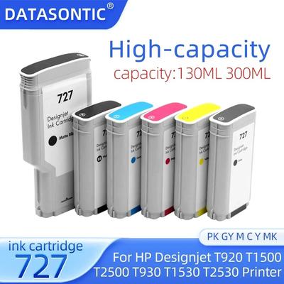727 Tintenpatrone für HP Designjet T920 T1500 T2500 T2530 Drucker, kompatibel mit hp727 Inkjet-Farbtintenpatrone, 130 ml, 300 ml