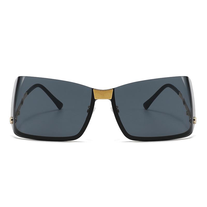 New retro simple half-frame metal sunglasses for men and women outdoor camping driving sunglasses Europe and America