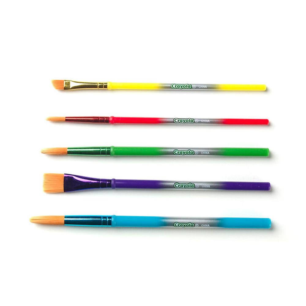 Pędzle do malowania farbami szkolne dla dzieci Brushes Crayola 5 sztuk