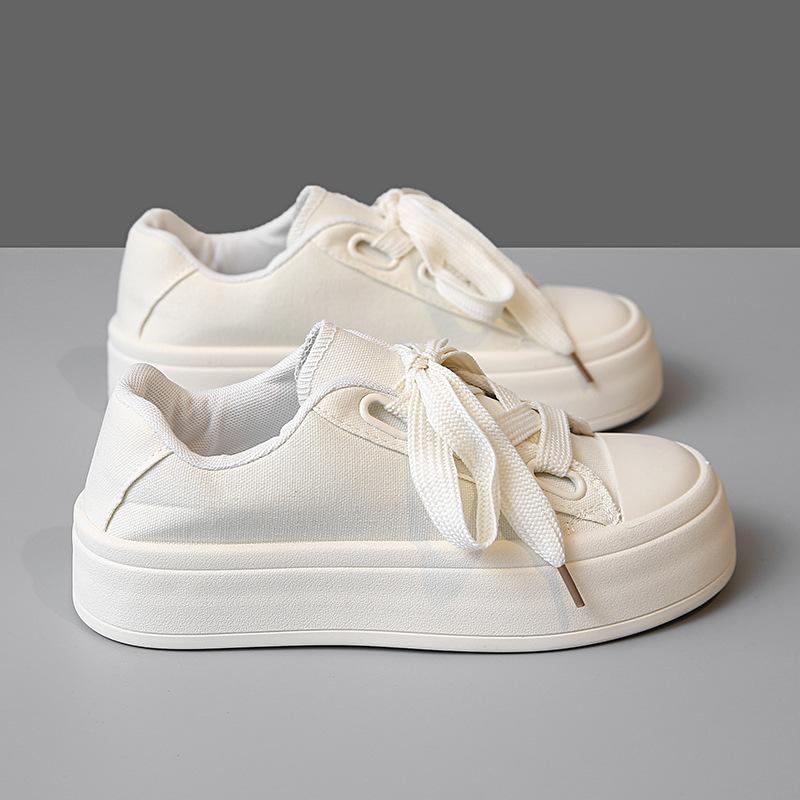With skirt canvas shoes women's summer new explosive casual versatile student women's shoes thick baseplate shoes