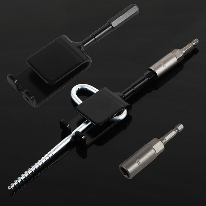 Universals Ice Anchors Tool Camping Tent Threaded Peg Portable Ice Shelter Stake Nails Practical Ice Anchors Tool Drill