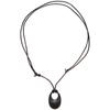 Spray-Painted Oval Openwork Pendant Necklace - Elegant, Versatile Clavicle Chain for Women