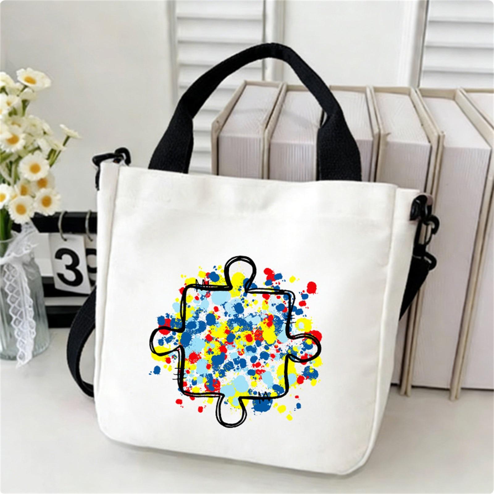 

Fashionable Stylish Comfortable And Casual Canvas Crossbody Bag One Size білий
