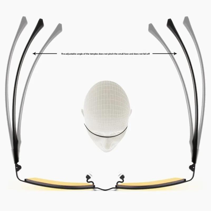 Advanced Day And Night Dual-Use Photochromic Myopia Glasses Fashionable Night Vision Glasses Uv Resistant Diopter To -4.0