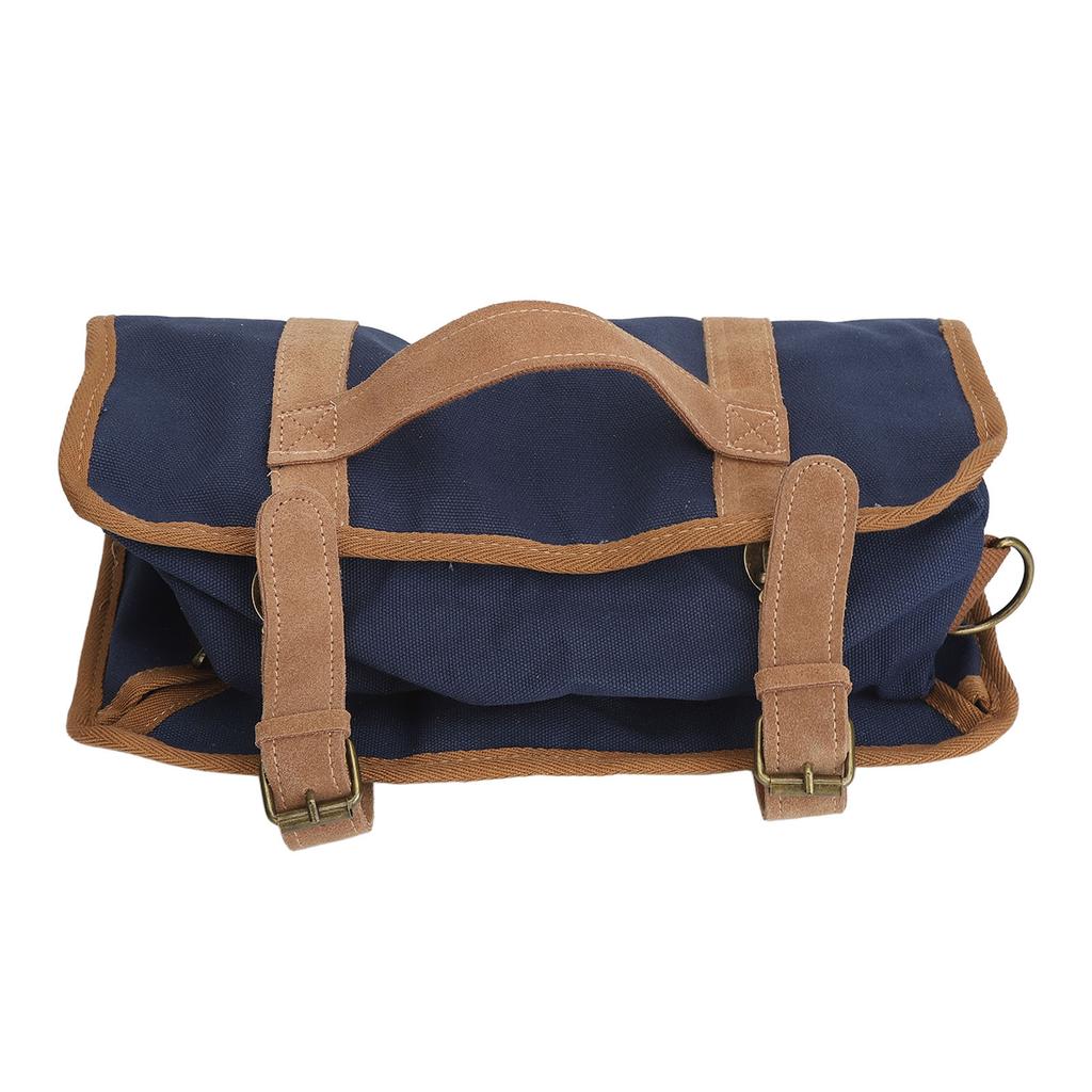 Bartender Tool Bag Bar Kit Bag Waterproof Canvas Multiple Compartments Portable Bartender Roll Up Bag with Shoulder