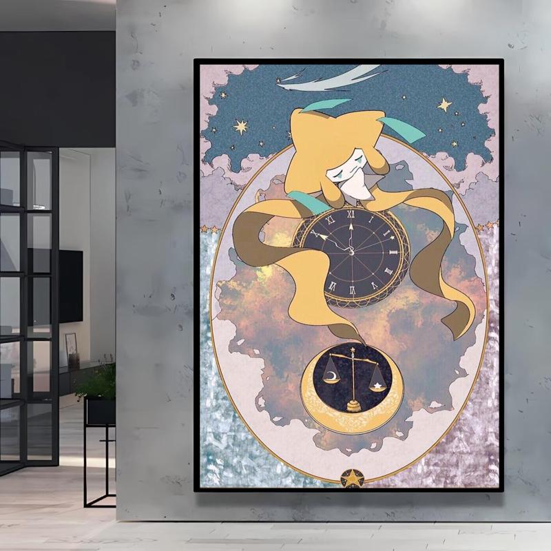 Canvas Artwork Painting Pokemon Lugia Poster Cartoon Character Picture Not Fading Modern Home Wall Decoration Birthday Gifts