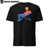 Abstract Colorful Silhouette Man Training Chest Dumbbell Bench Press T-shirt